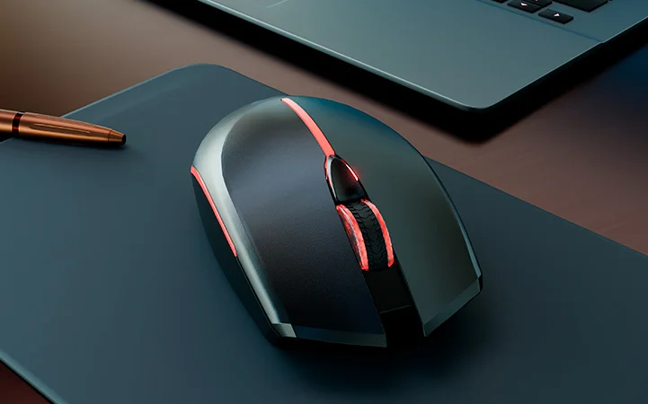mouse inalámbrico xtech xtm318 24ghz negro con luz