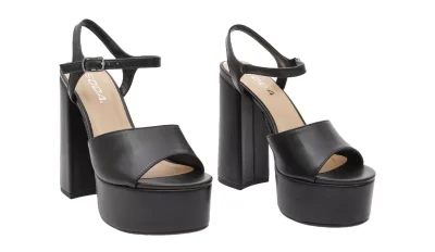 Easy Street Sandalias De Tacón Negro